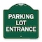 Signmission Parking Entrance Sign Parking Lot Entrance, Green & White Aluminum Sign, 18" x 18", GW-1818-23450 A-DES-GW-1818-23450 - alternate 1